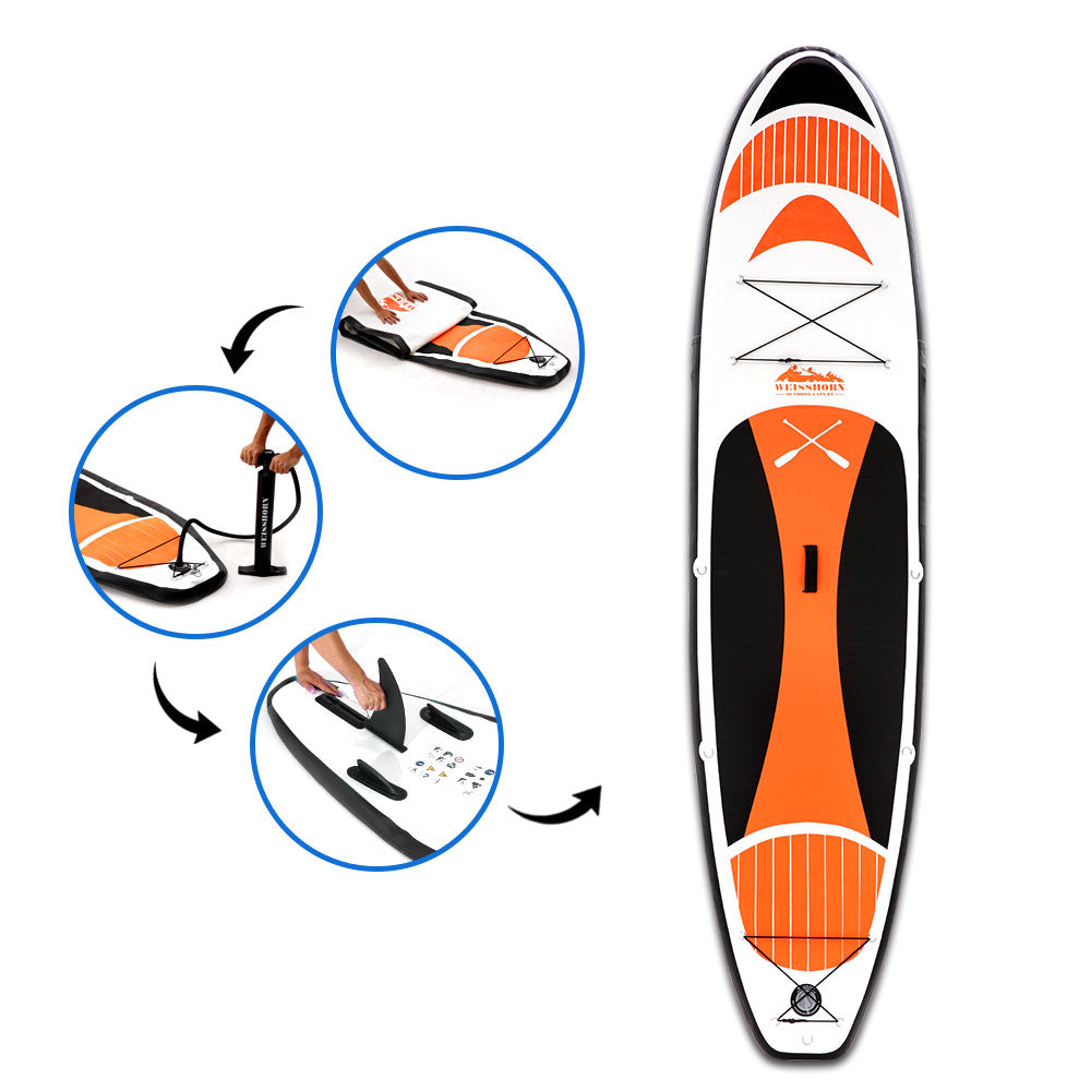 Weisshorn 11FT Stand Up Paddle Board Inflatable SUP Surfborads 15CM Thick