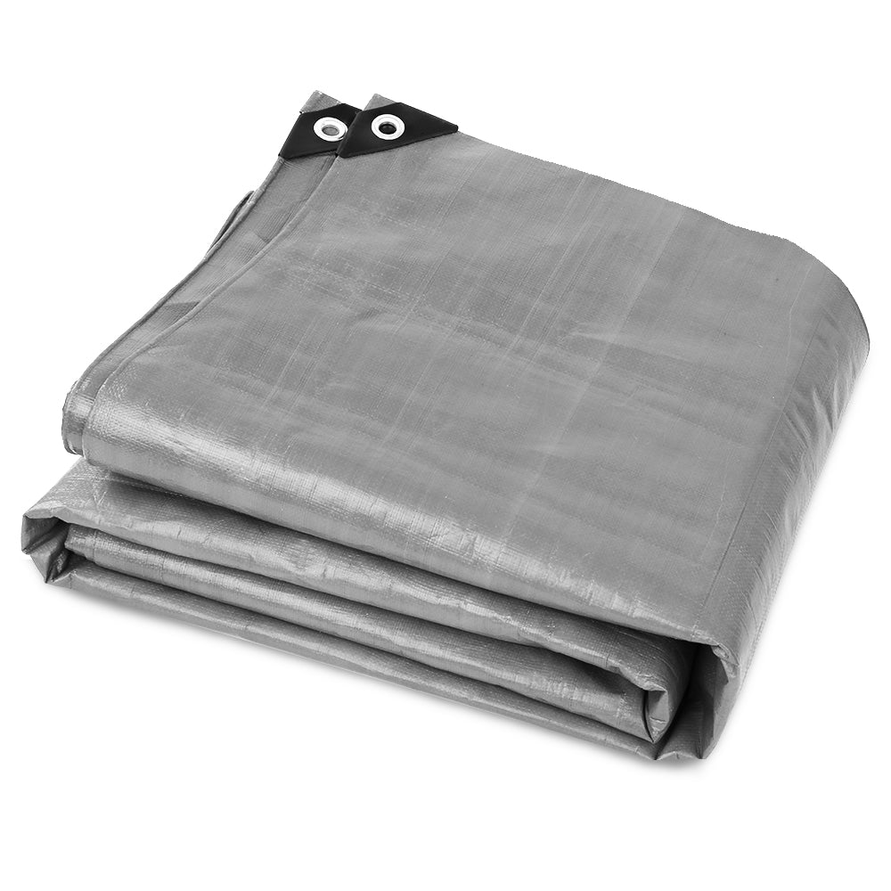 Instahut Tarpaulin Tarp 3.6x6m Tarp Camping Tarps Poly Heavy Duty Cover 180gsm