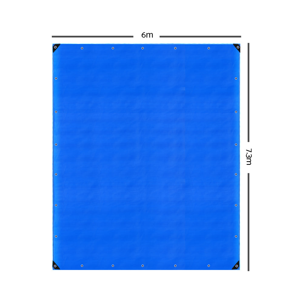 Instahut 6 x 7.3m Heavy Duty PE Poly Tarp