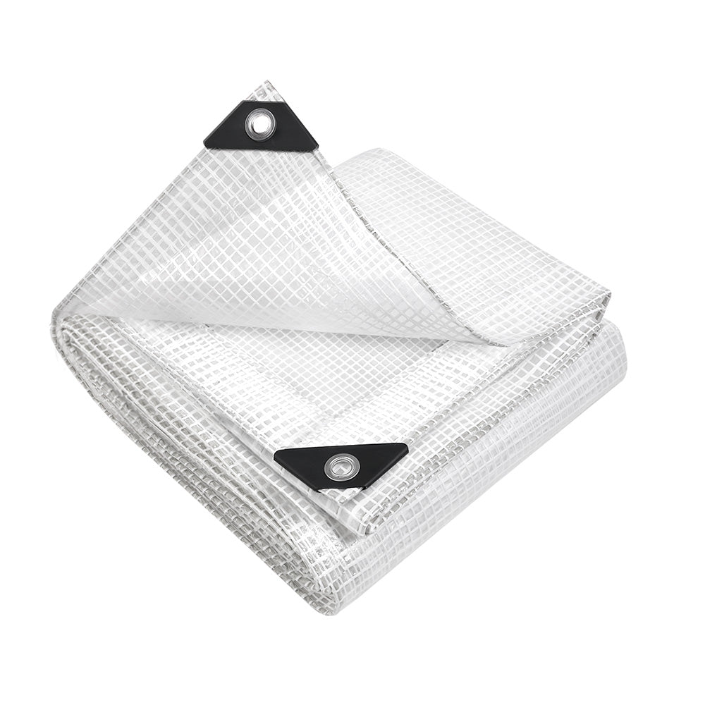 Instahut 2x3m Heavy Duty Poly Tarps Tarpaulin Camping Cover Clear