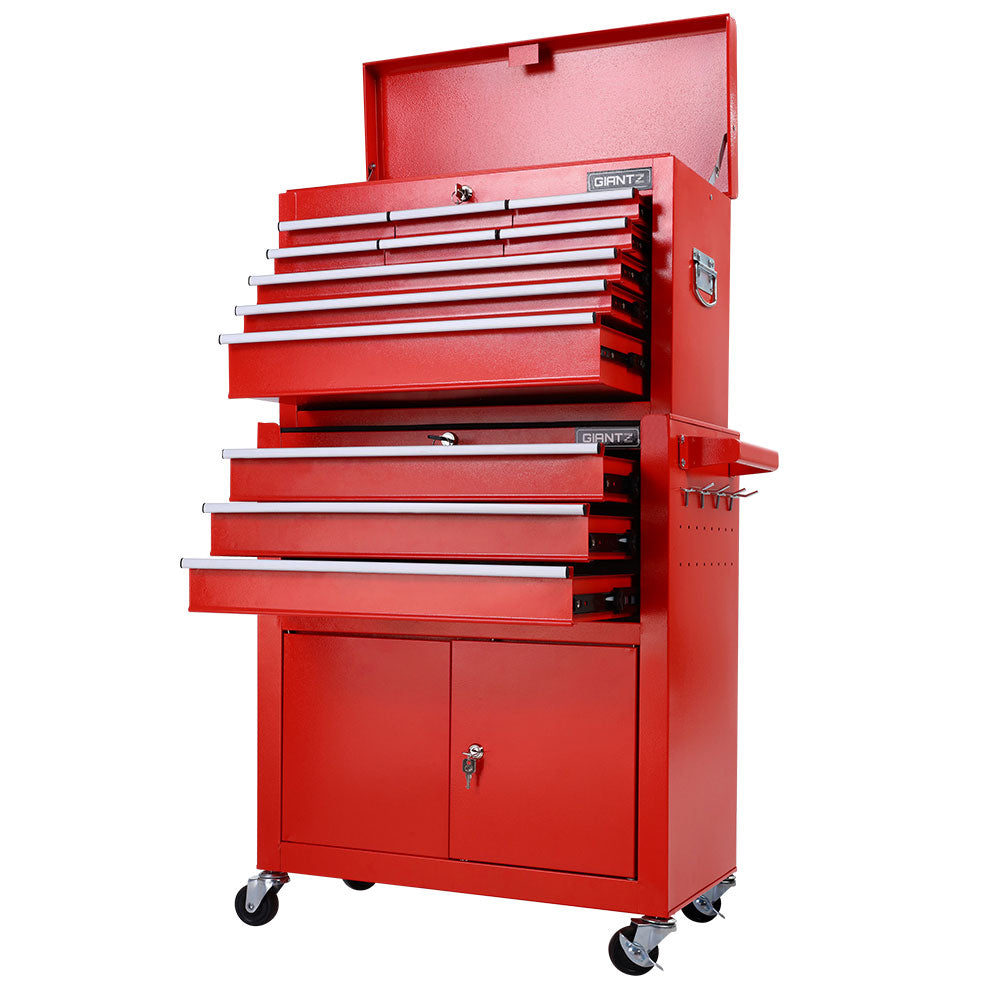 Giantz Tool Box Chest Cabinet Trolley Cart Garage Mechanic Toolbox Storage Red