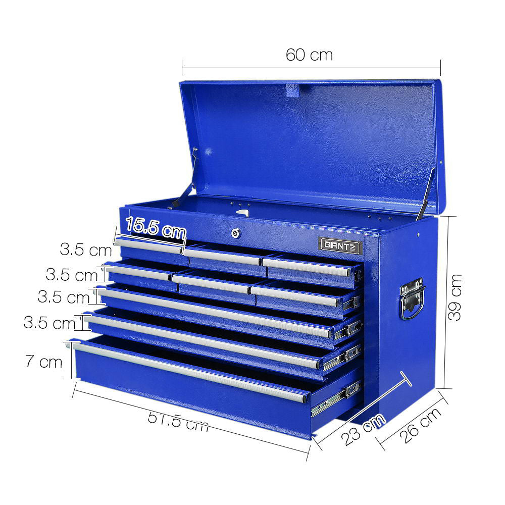 Giantz 15 Drawers Mechanic Toolbox Storage Chest Cabinet Garage Trolley Tool Box