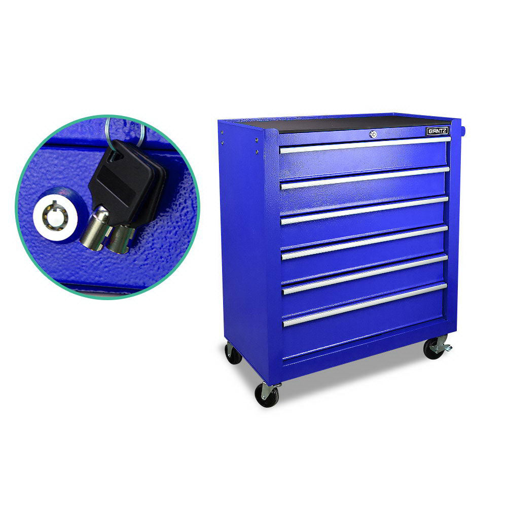 Giantz 15 Drawers Mechanic Toolbox Storage Chest Cabinet Garage Trolley Tool Box