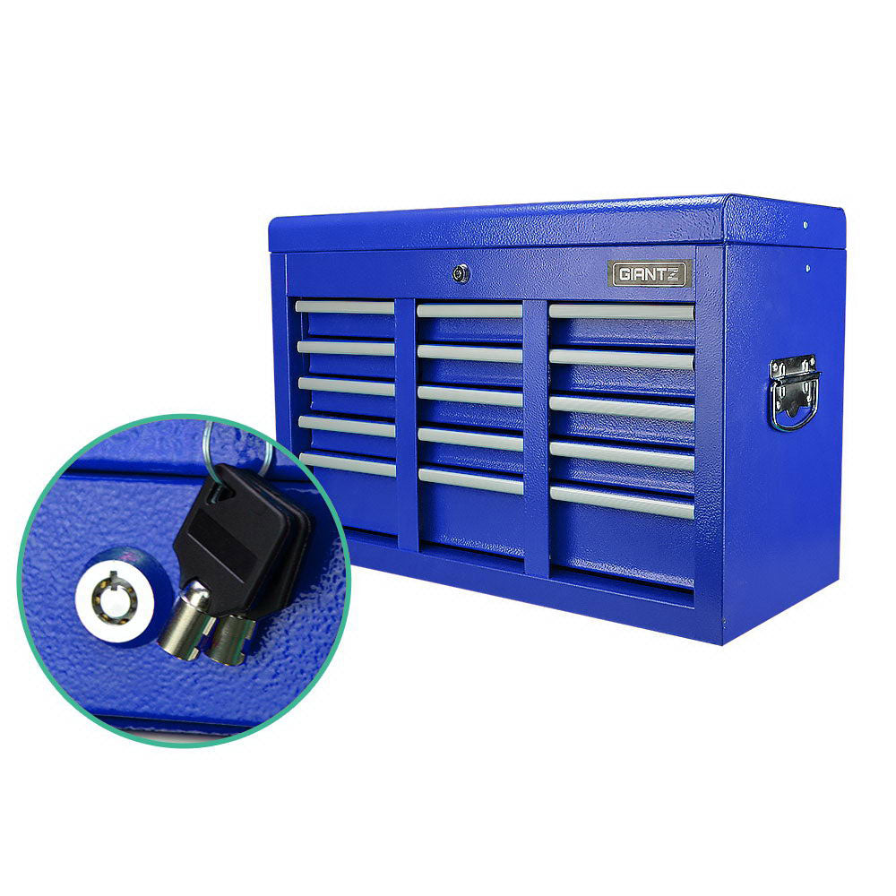 Giantz 15 Drawers Mechanic Toolbox Storage Chest Cabinet Garage Trolley Tool Box