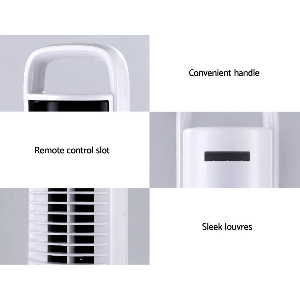 80cm 32 Tower Fan Bladeless Fans Oscillating W/Remote Timer White
