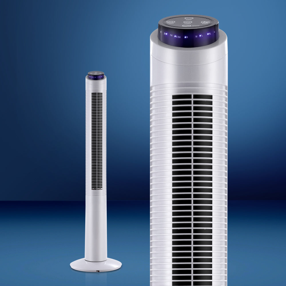 122cm 48 Tower Fan Bladeless Fans Oscillating W/Remote Timer White