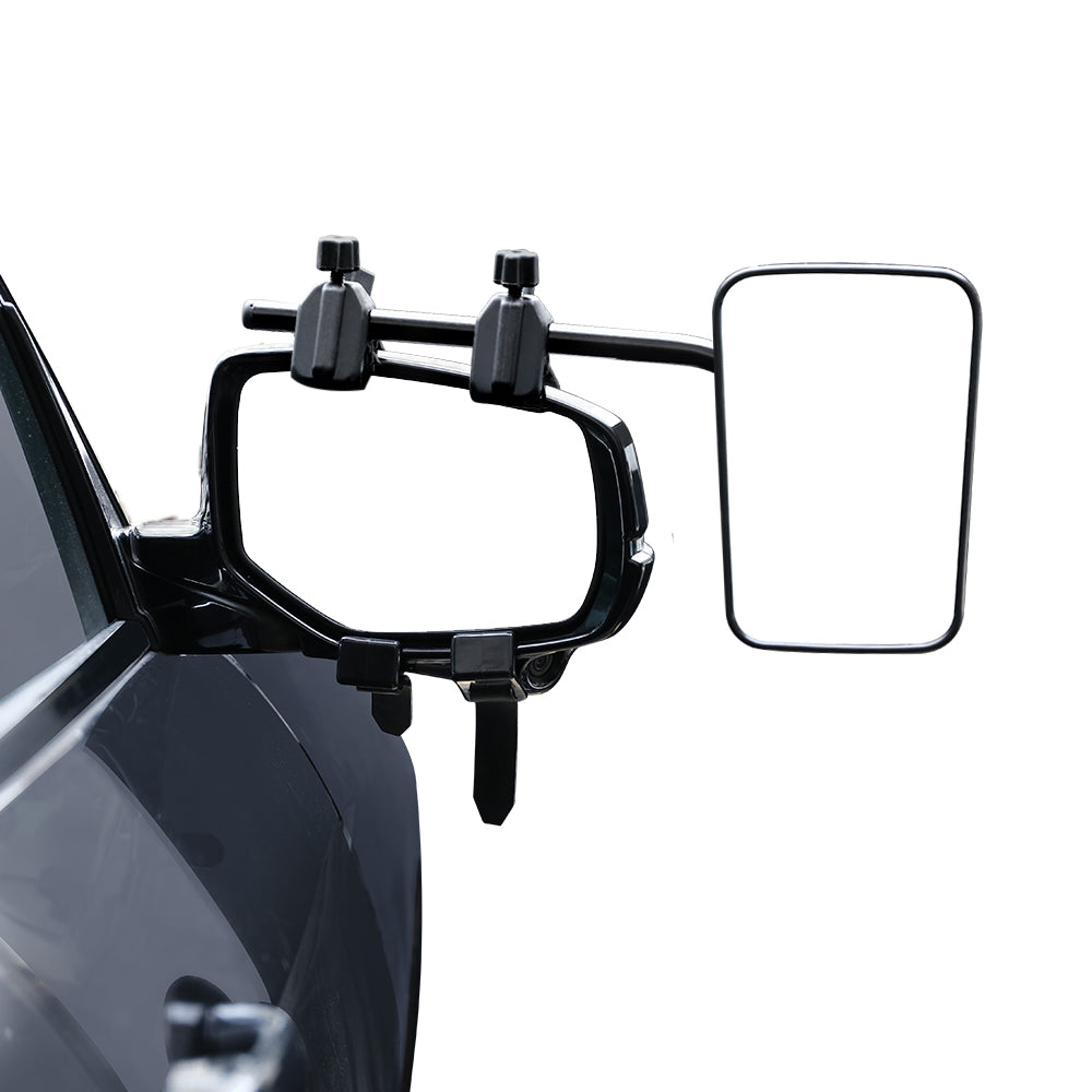 2x Towing Mirrors Universal Multi Fit Strap On Towing Caravan 4X4 Trailer