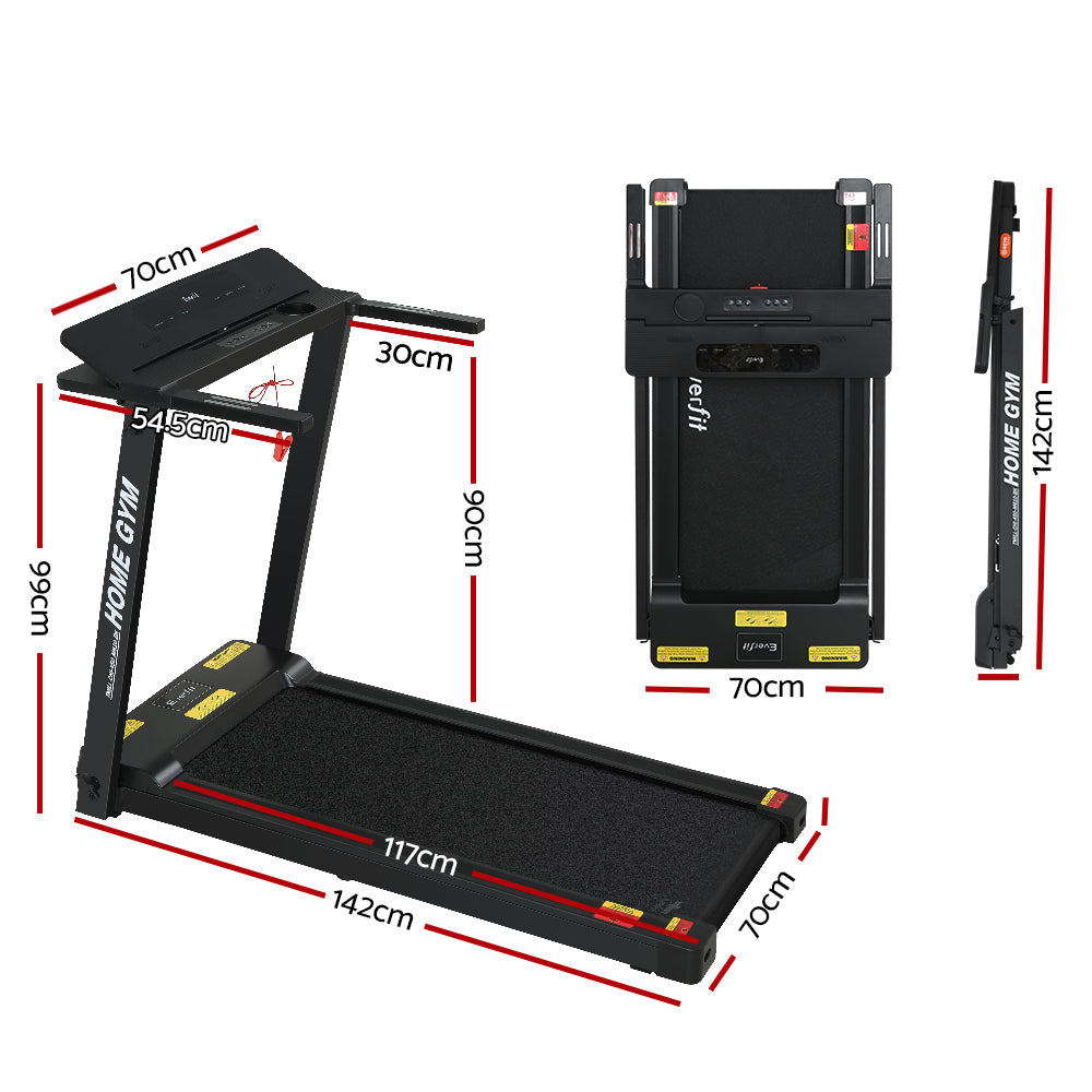 Everfit Treadmill Electric Fully Foldable Home Gym Exercise Fitness Black