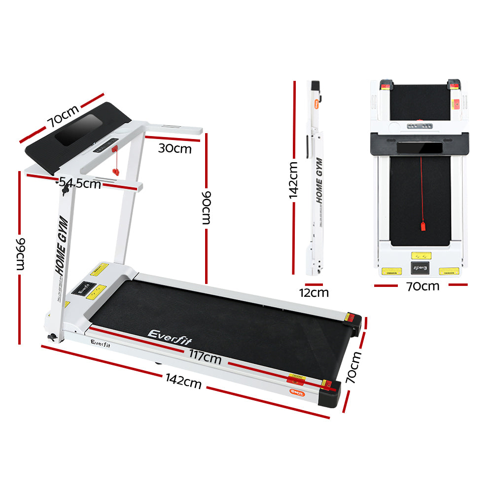 Everfit Treadmill Electric Fully Foldable Home Gym Exercise Fitness White