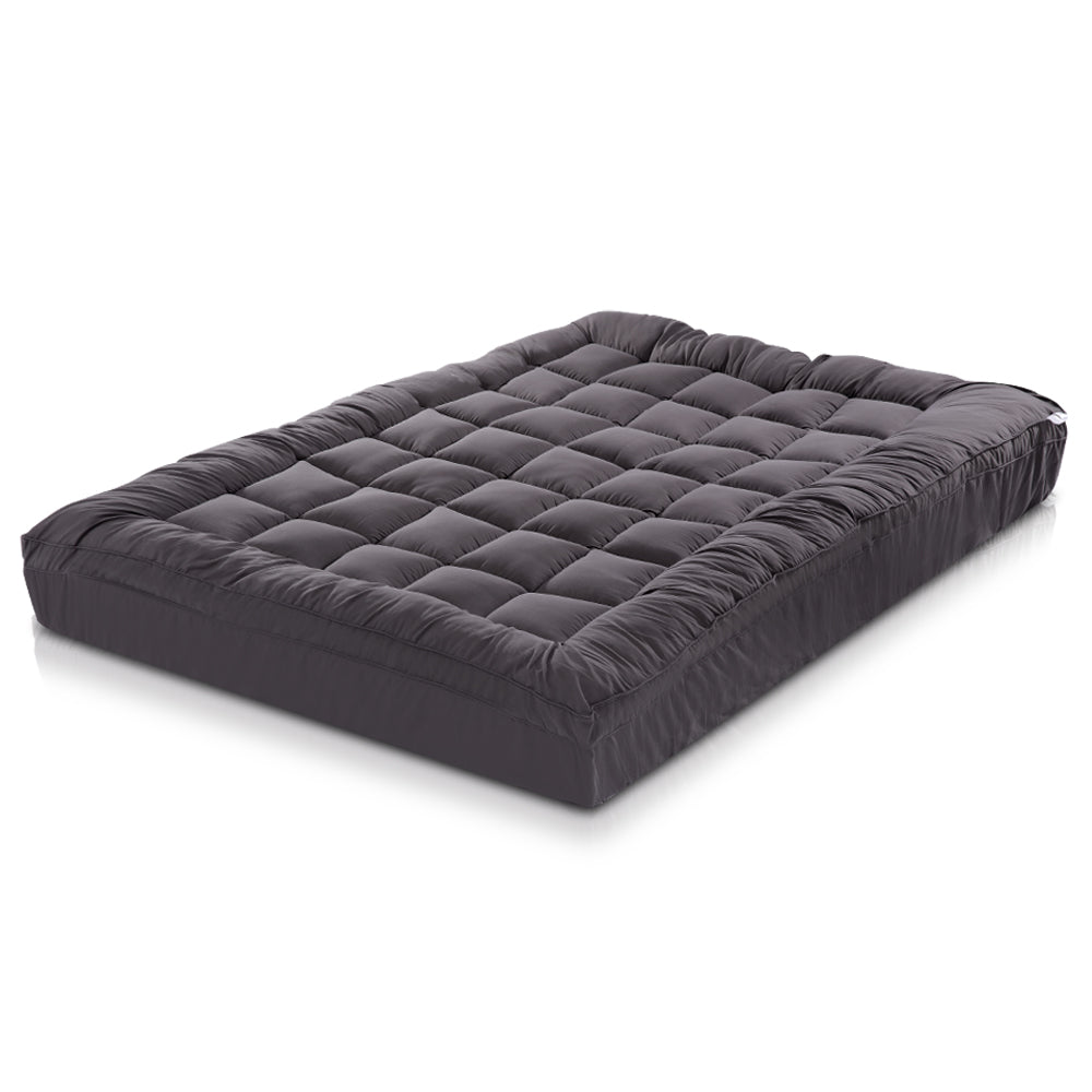 Giselle Bedding Pillowtop Mattress Topper Protector Bamboo Charcoal 1000GSM king size