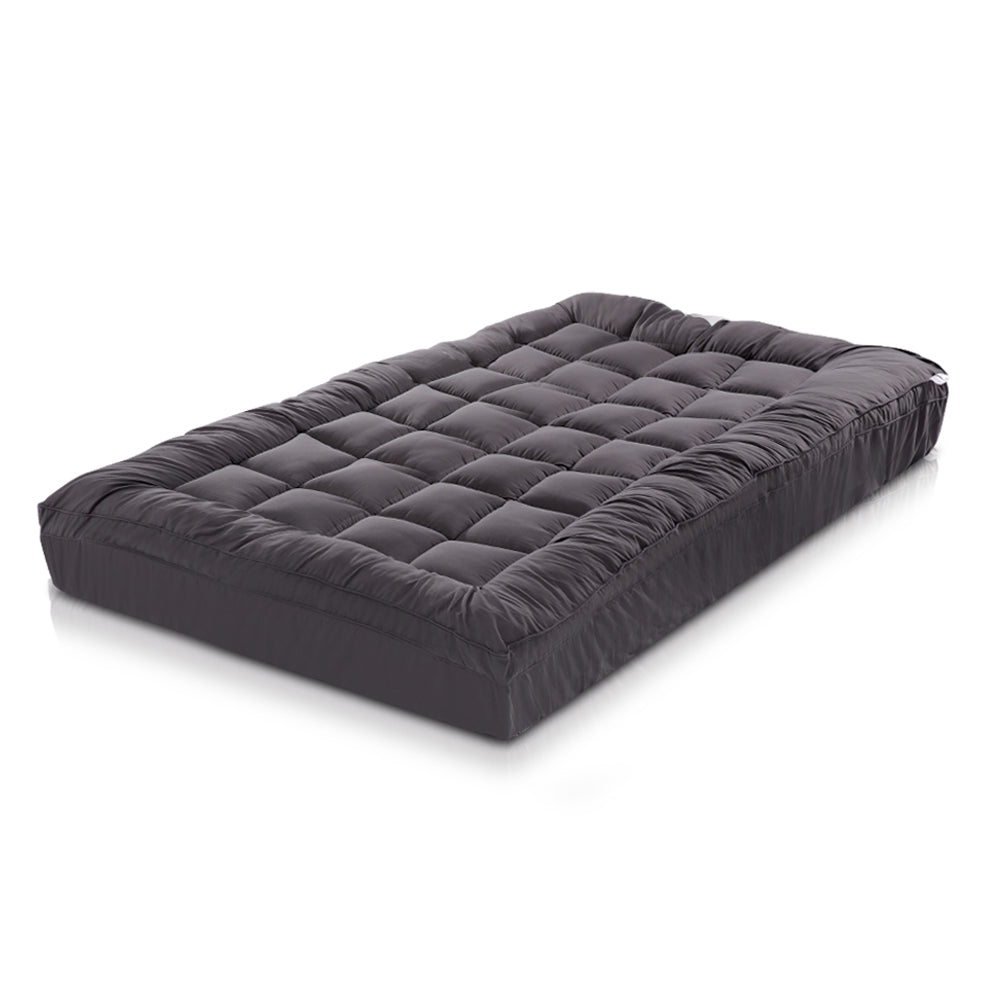 Giselle Bedding Pillowtop Mattress Topper Protector Bamboo Charcoal 1000GSM Single