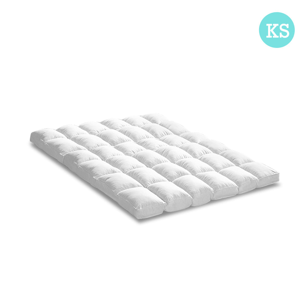 Giselle Bedding King Single Size Duck Feather Down Mattress Topper
