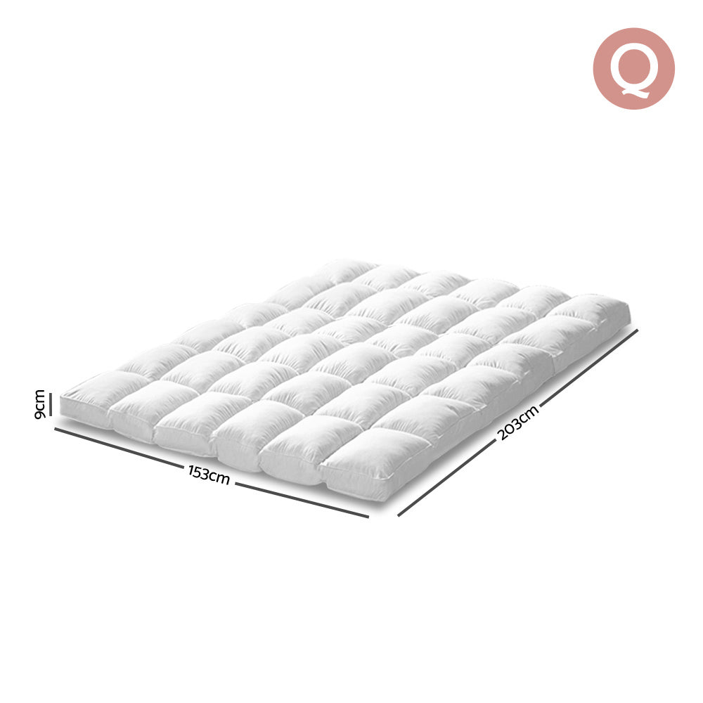 Giselle Bedding Queen Size Duck Feather Down Mattress Topper
