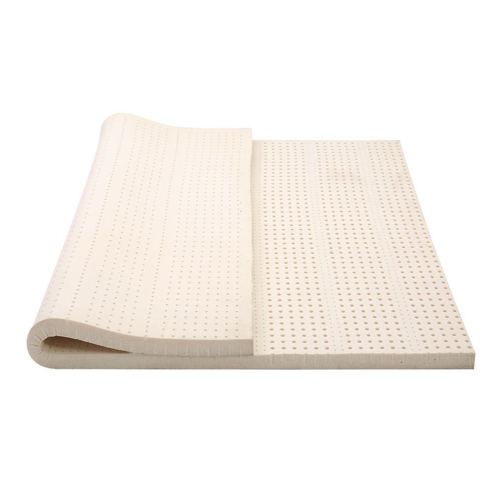 Giselle Bedding Pure Natural Latex Mattress Topper 7 Zone 5cm Double