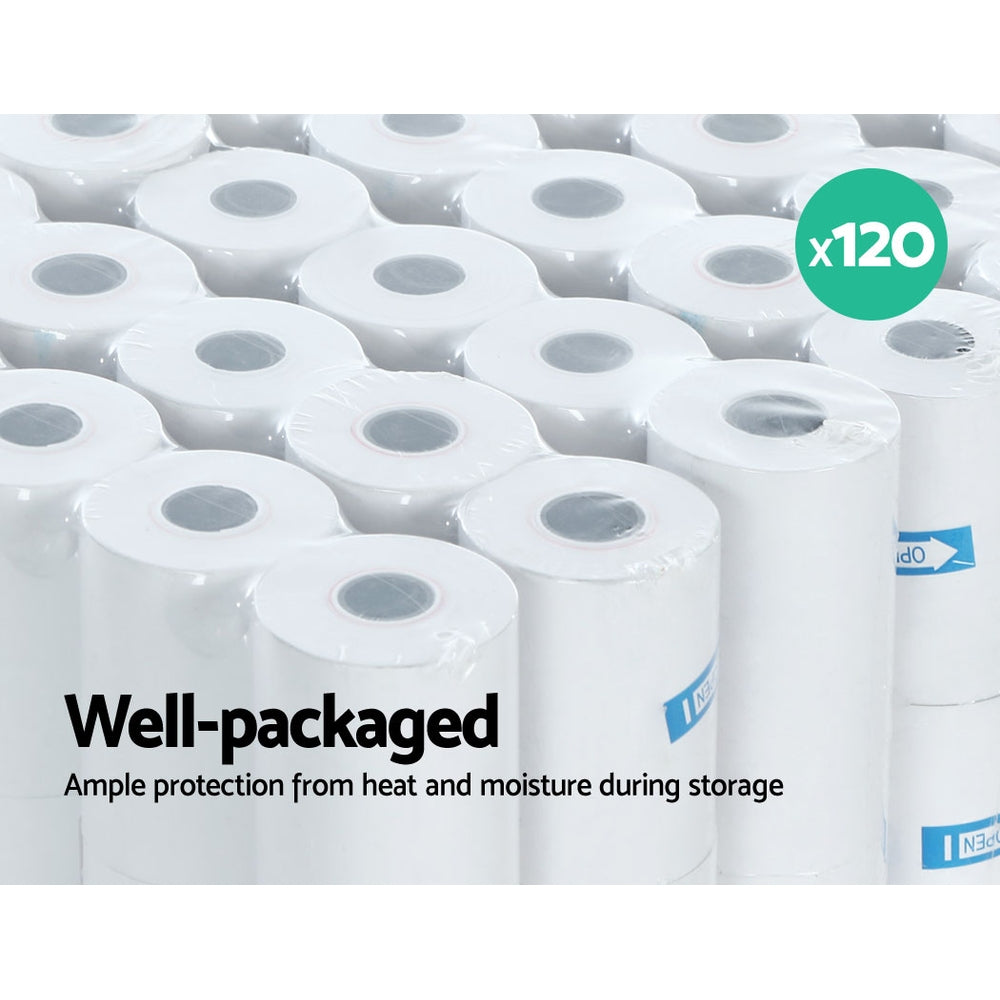 120 Bulk Thermal Paper Rolls 57x38mm Cash Register Receipt Roll Eftpos Papers