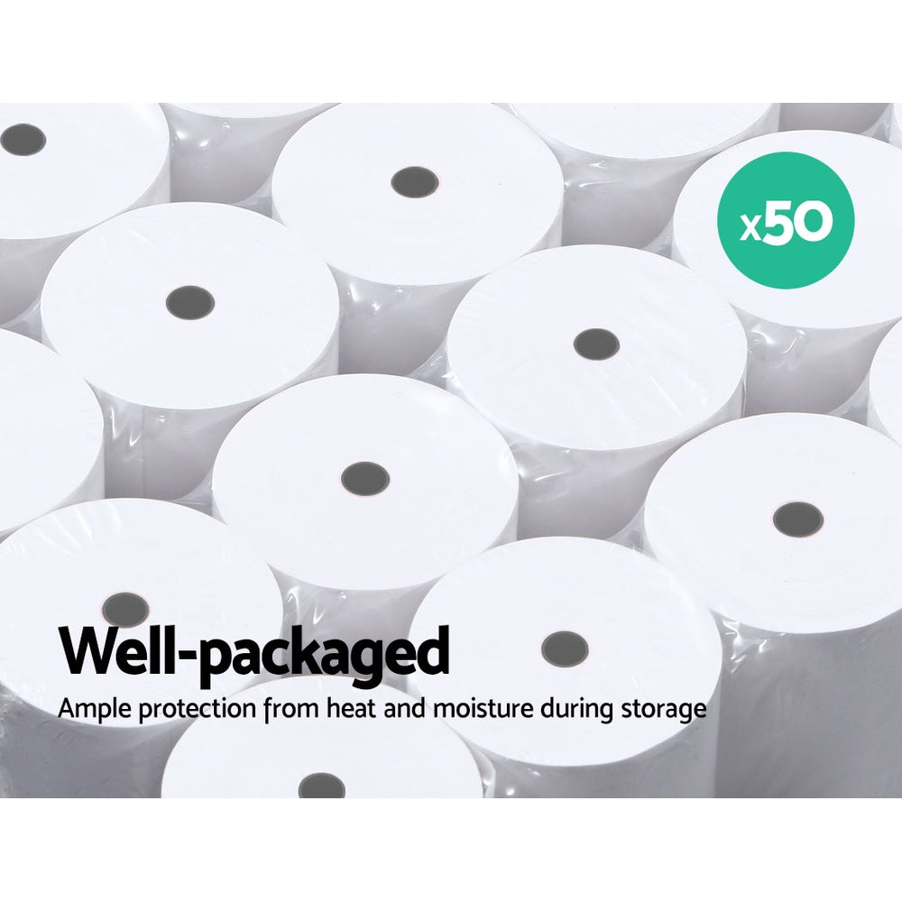 50 Bulk Thermal Paper Rolls 80x80 mm Cash Register Receipt Roll Eftpos Papers