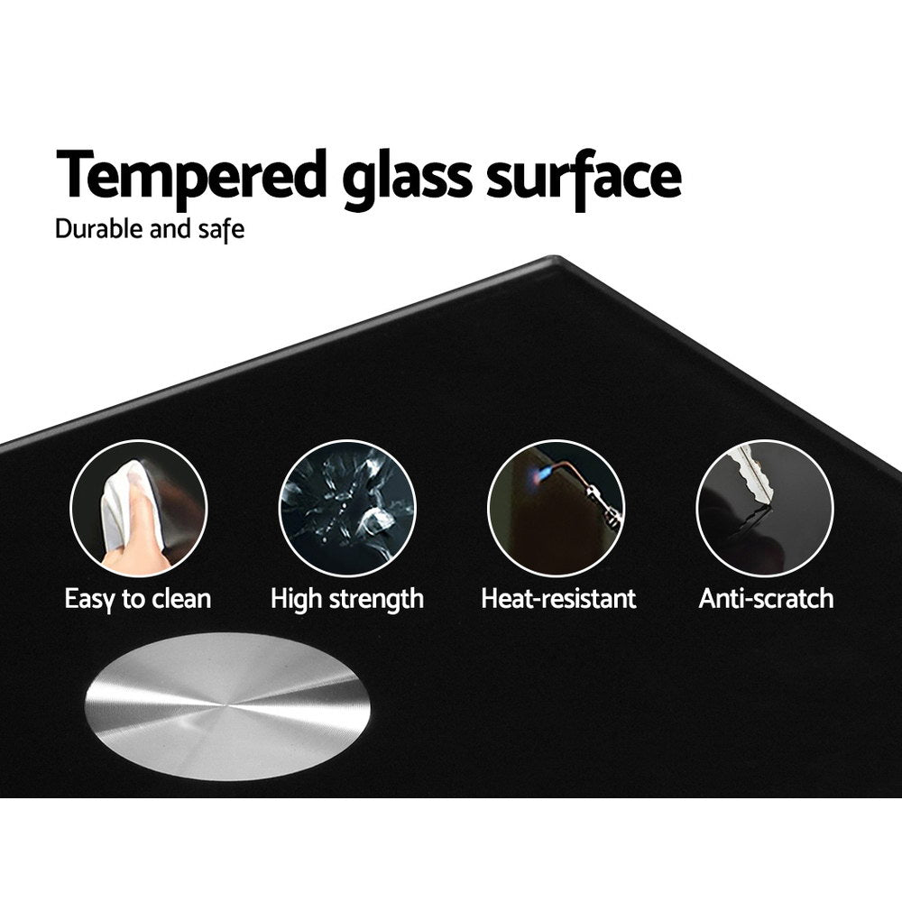 Artiss 2x Speaker Stand Tempered Glass Floor Stands Home Theatre 58cm Black