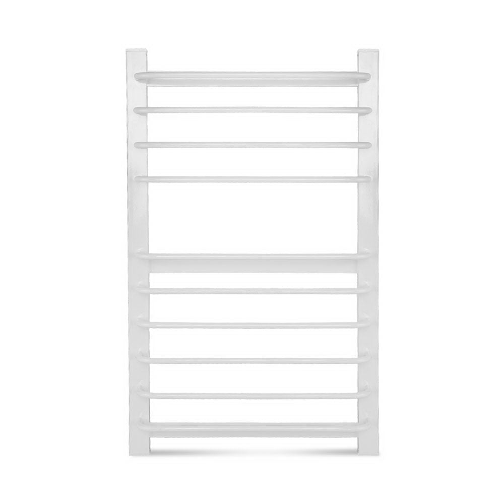 10 Rung Electric Heated Towel Rail - White