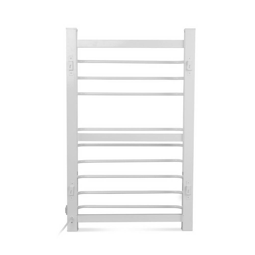 10 Rung Electric Heated Towel Rail - White