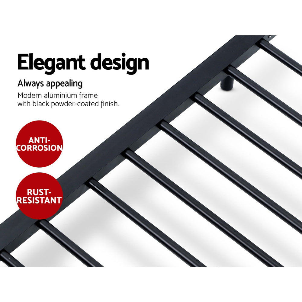 DEVANTI Electric Heated Ladder Towel Rails Bathroom Dryer Clothes Warmer 10 Racks Round Bars Black Rungs