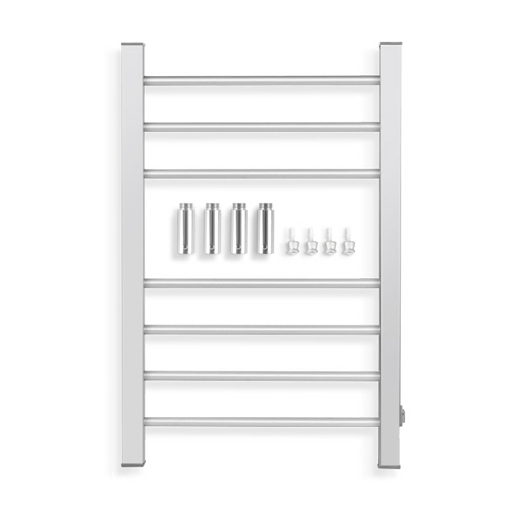7 Rung Aluminum Electric Heated Towel Rail