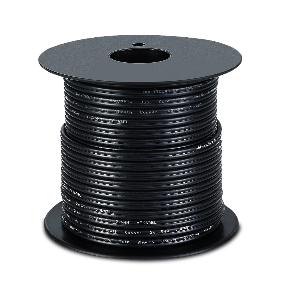 2.5MM Electrical Cable Twin Core Extension Wire 30M Car Solar Panel 450V