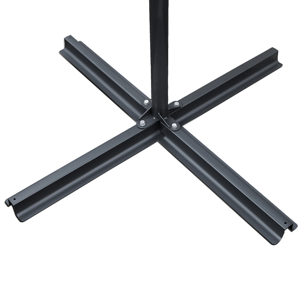 Instahut 3M Cantilevered Outdoor Umbrella - Black