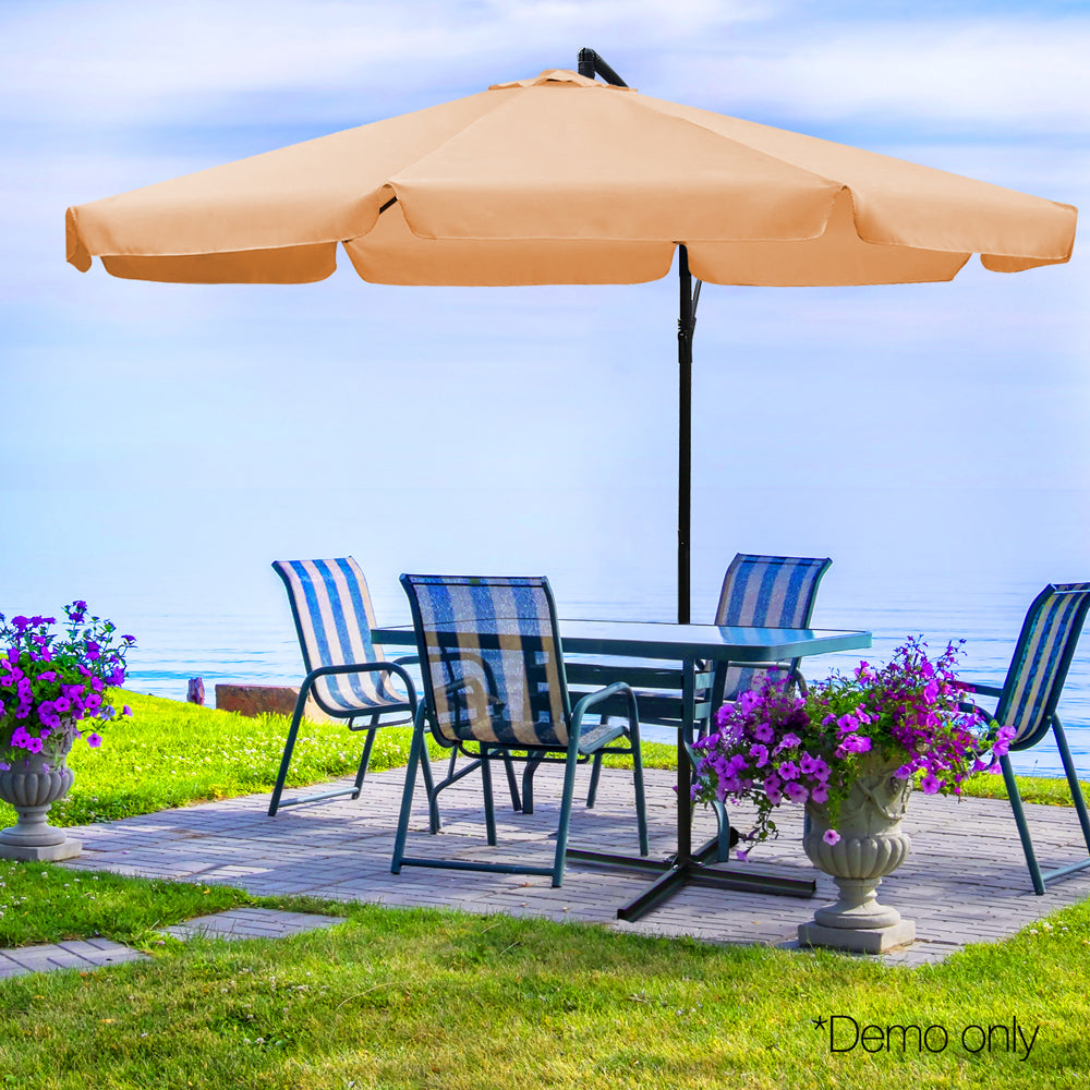 Instahut 3M Outdoor Umbrella - Beige