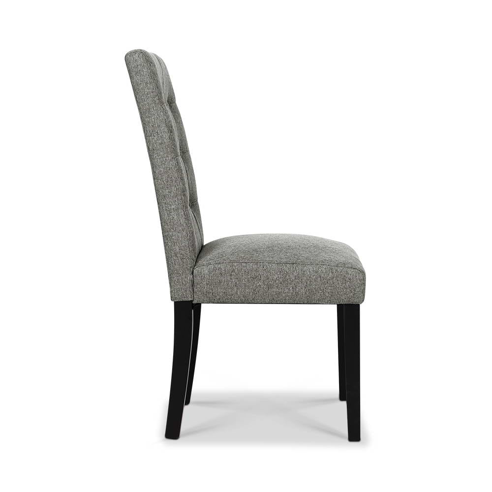 Artiss Set of 2 Fabric Dining Chair - Grey