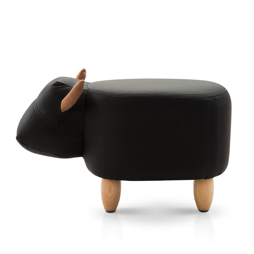 Artiss Kids Cow Animal Stool - Black