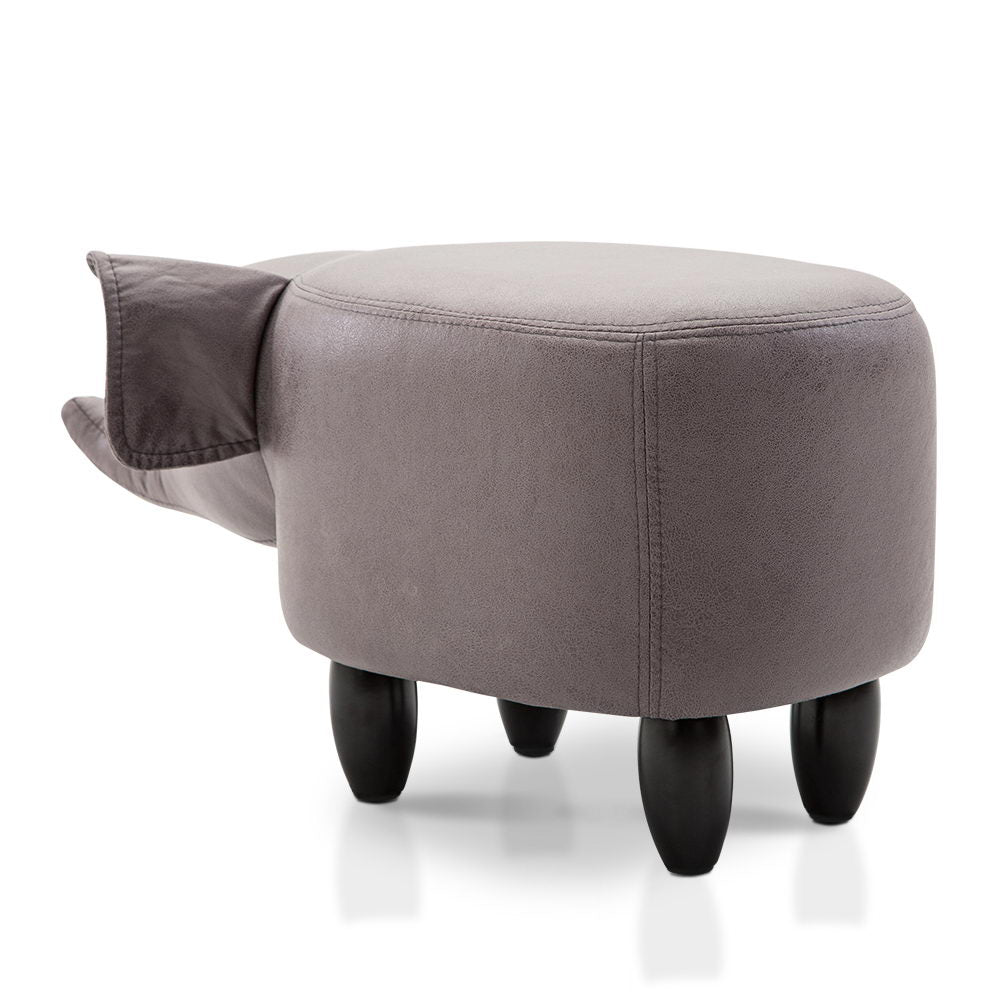 Artiss Kids Elephant Animal Stool - Grey