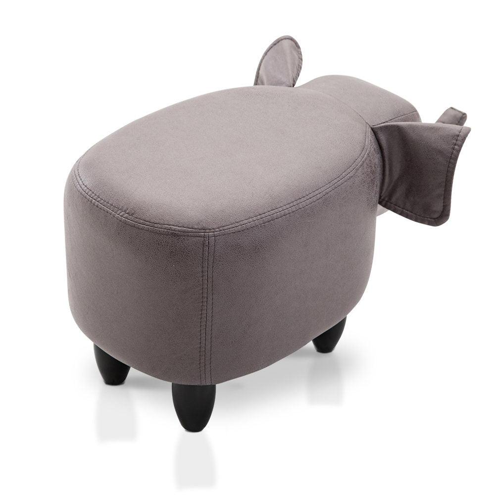 Artiss Kids Elephant Animal Stool - Grey