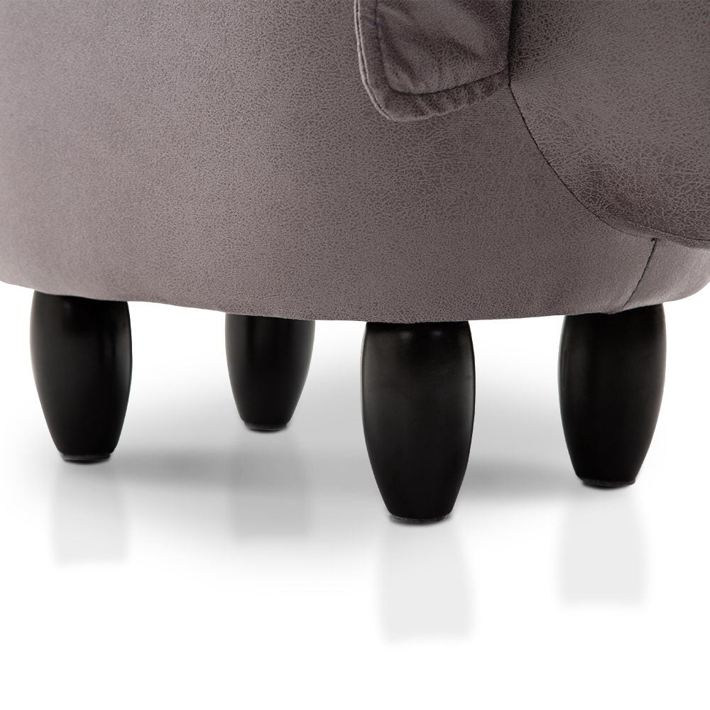 Artiss Kids Elephant Animal Stool - Grey