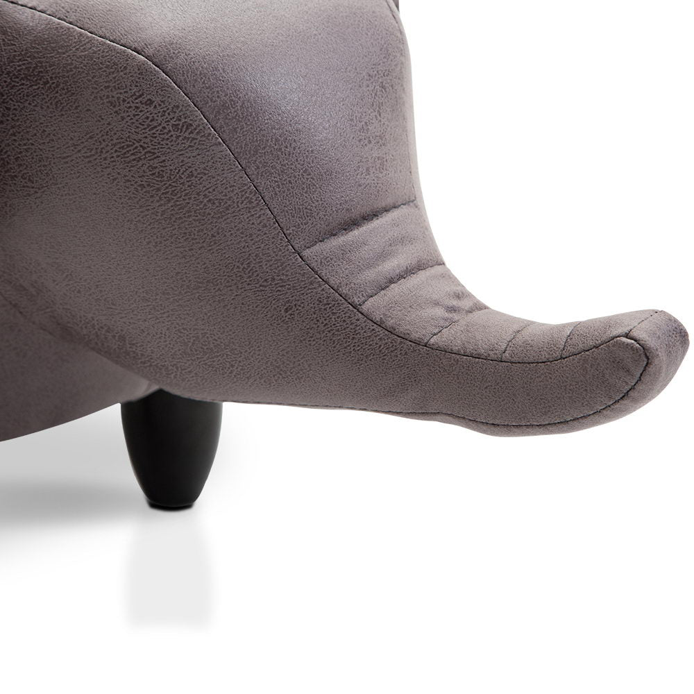 Artiss Kids Elephant Animal Stool - Grey