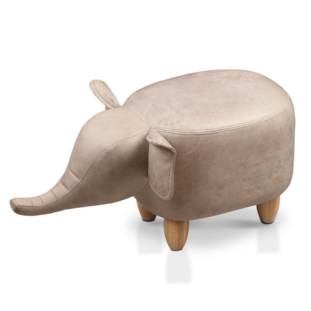 Artiss Kids Elephant Animal Stool - Beige