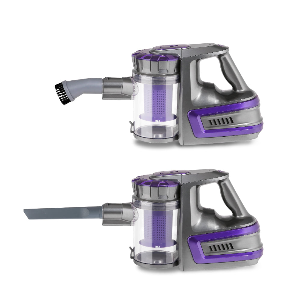 Devanti 150 Cordless Handheld Stick Vacuum Cleaner 2 Speed Purple And Grey