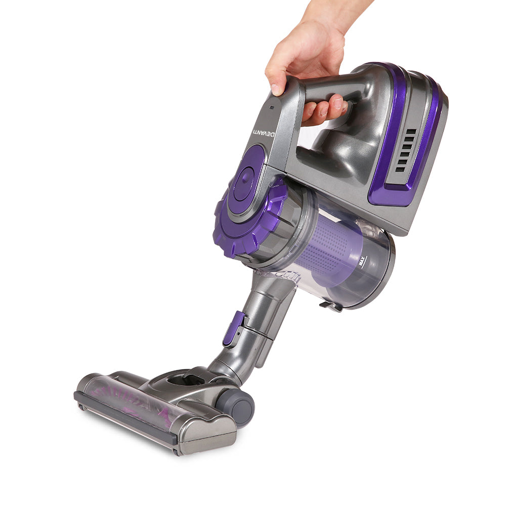Devanti 150 Cordless Handheld Stick Vacuum Cleaner 2 Speed Purple And Grey