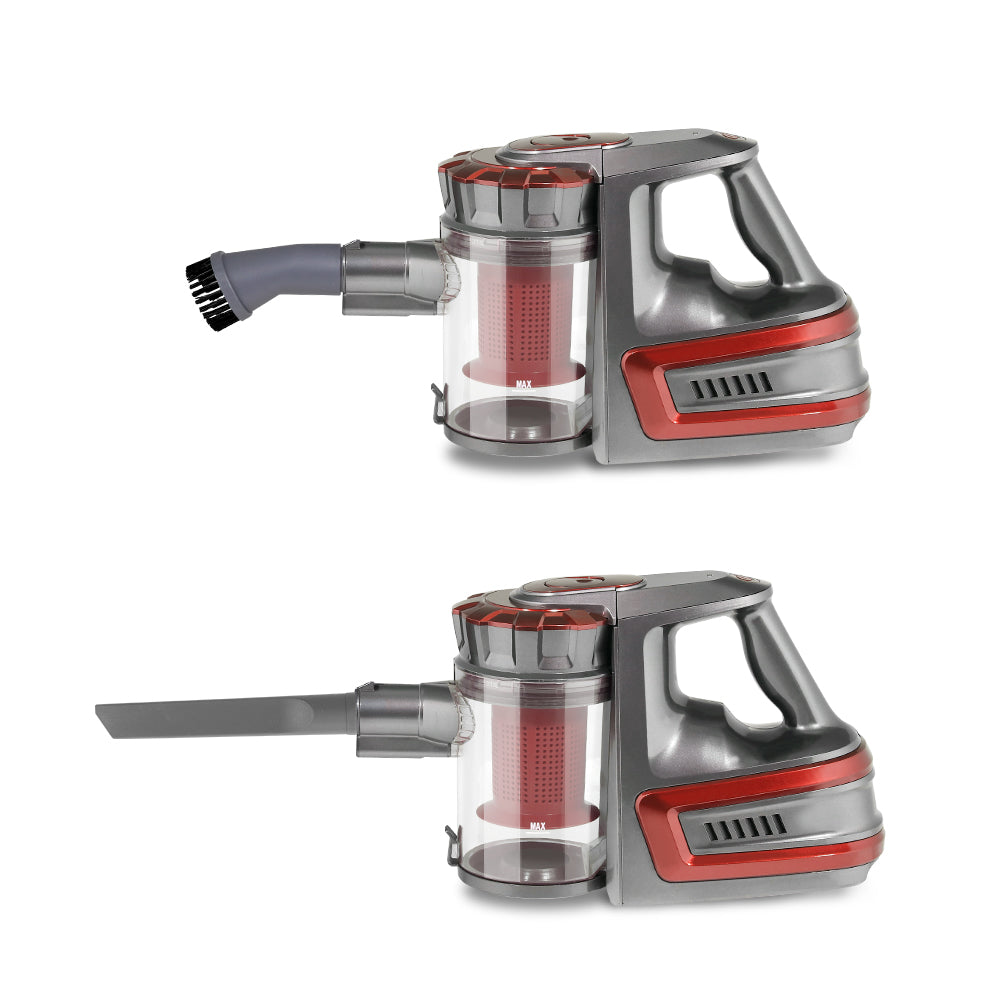 Devanti 150 Cordless Handheld Stick Vacuum Cleaner 2 Speed Red And Grey