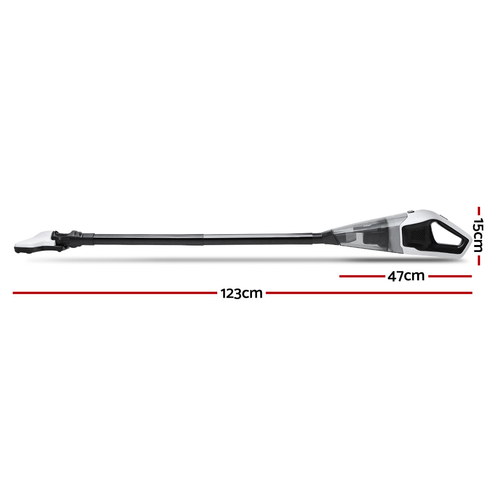 Devanti 120W Cordless Stick Vacuum Cleaner Handheld Bagless Vac Rechargeable Black