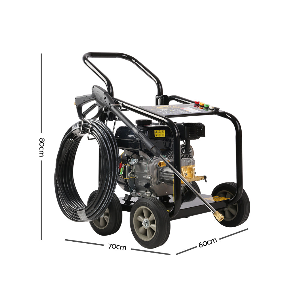 Giantz 4800PSI 20M Petrol High Pressure Cleaner Washer Water Jet Hose Gurney