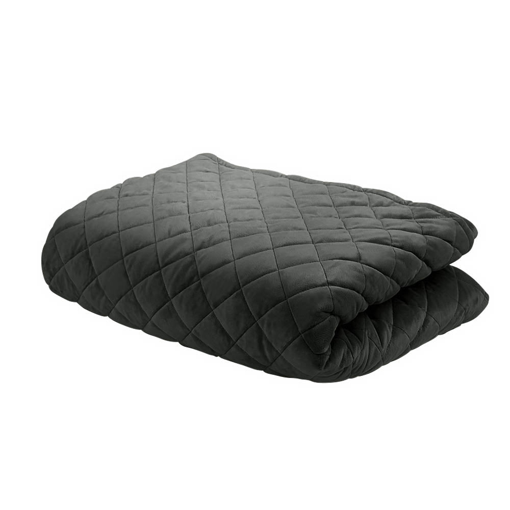 Giselle Bedding Microfibre Weighted Blanket Zipper Duvet Cover Adult 152x203cm Black
