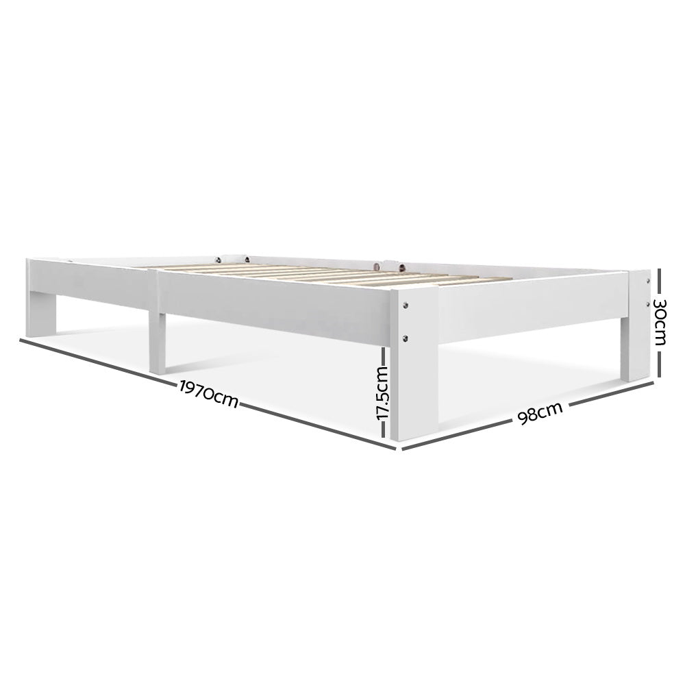 Single Wooden Bed Base Frame Size JADE Timber Foundation Mattress Platform