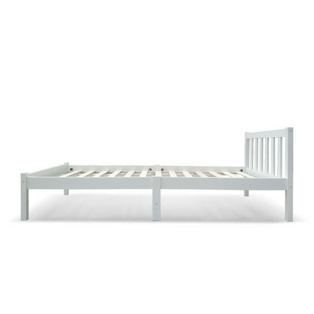 Single Size Wooden Bed Frame - White