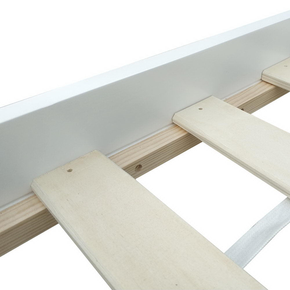 Single Size Wooden Bed Frame - White