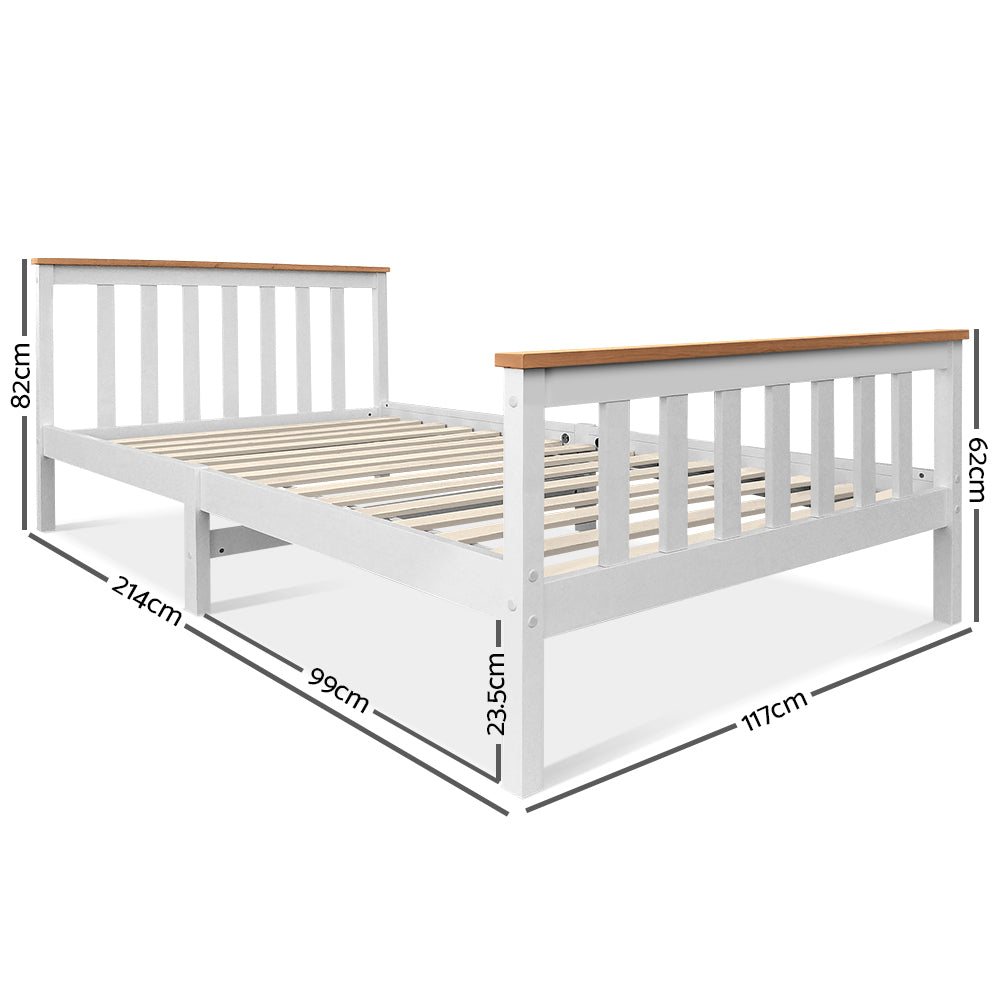 Artiss King Single Wooden Bed Frame Timber Kids Adults
