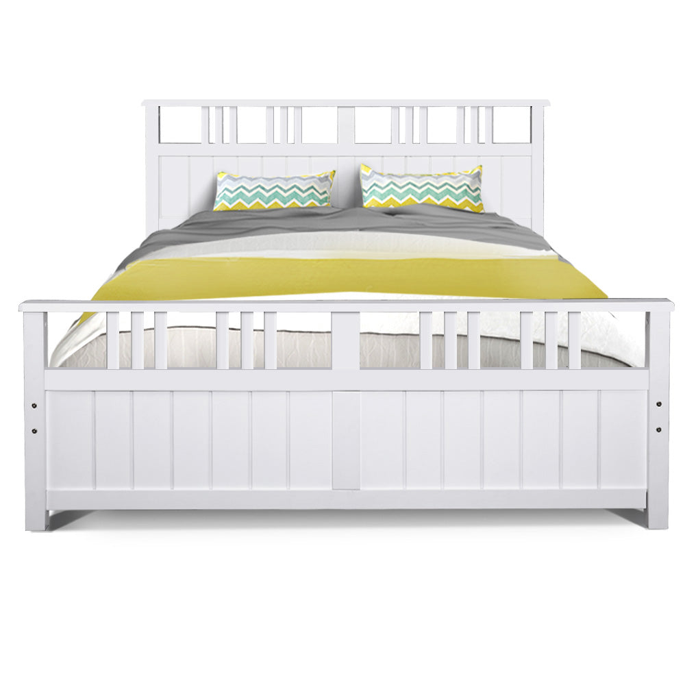 Artiss Wooden Bed Frame Queen Size Timber Kids Adults Mattress Bed Base EVA