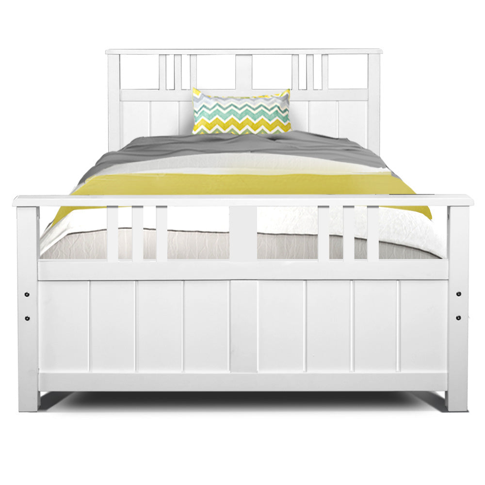 Artiss Wooden Bed Frame Timber Single Size EVA Kids Adults Mattress Bed Base