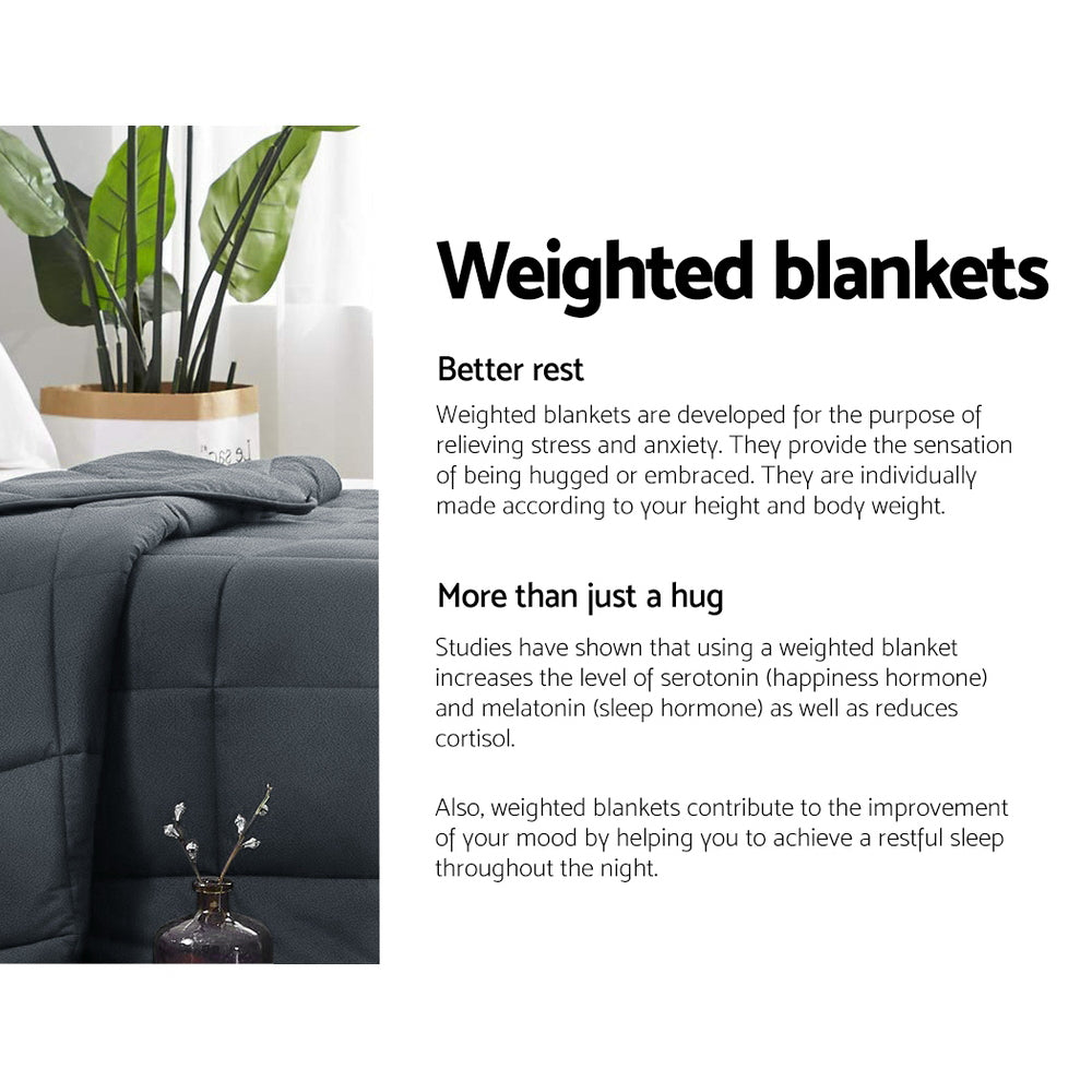 Giselle Bedding 9KG Weighted Blanket Heavy Gravity Minky Cover Relax Calm Adult