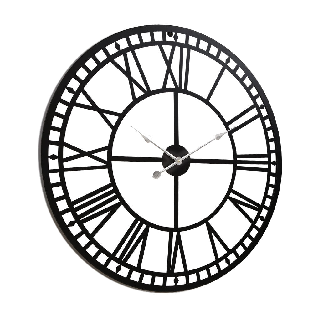 Wall Clock Large Modern Vintage Retro Metal Clocks Handmade Home Office Decor