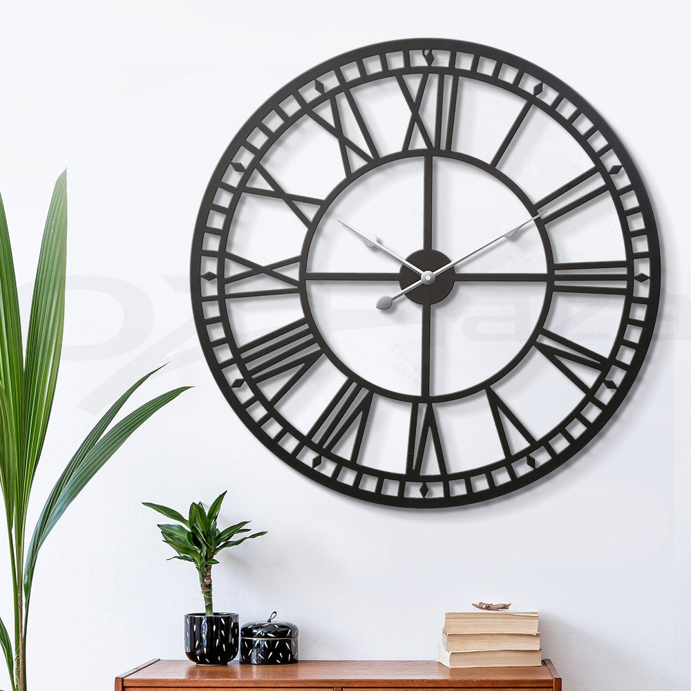 Wall Clock Large Modern Vintage Retro Metal Clocks Handmade Home Office Decor